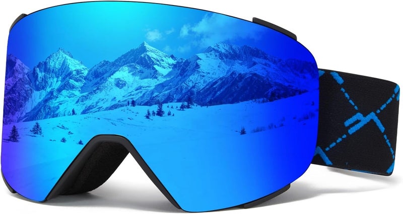 MXJ Gear Ski Goggles OTG for Women Men Adult Youth,YH693C Magnetic Snowboard Goggles,Winter Snow Goggles for Skiing Skating - Image 1